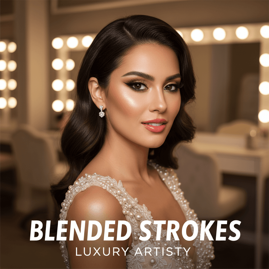 Content creator glam with photoshoot-ready lighting and flawless finish