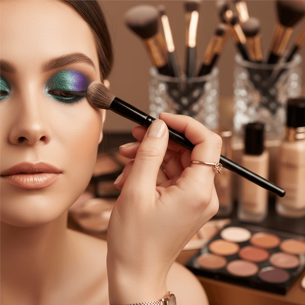 Eyeshadow blending and detail work