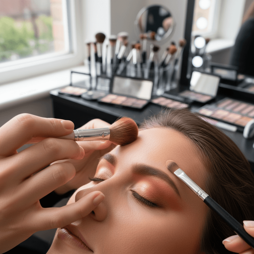 Makeup blending and contouring technique